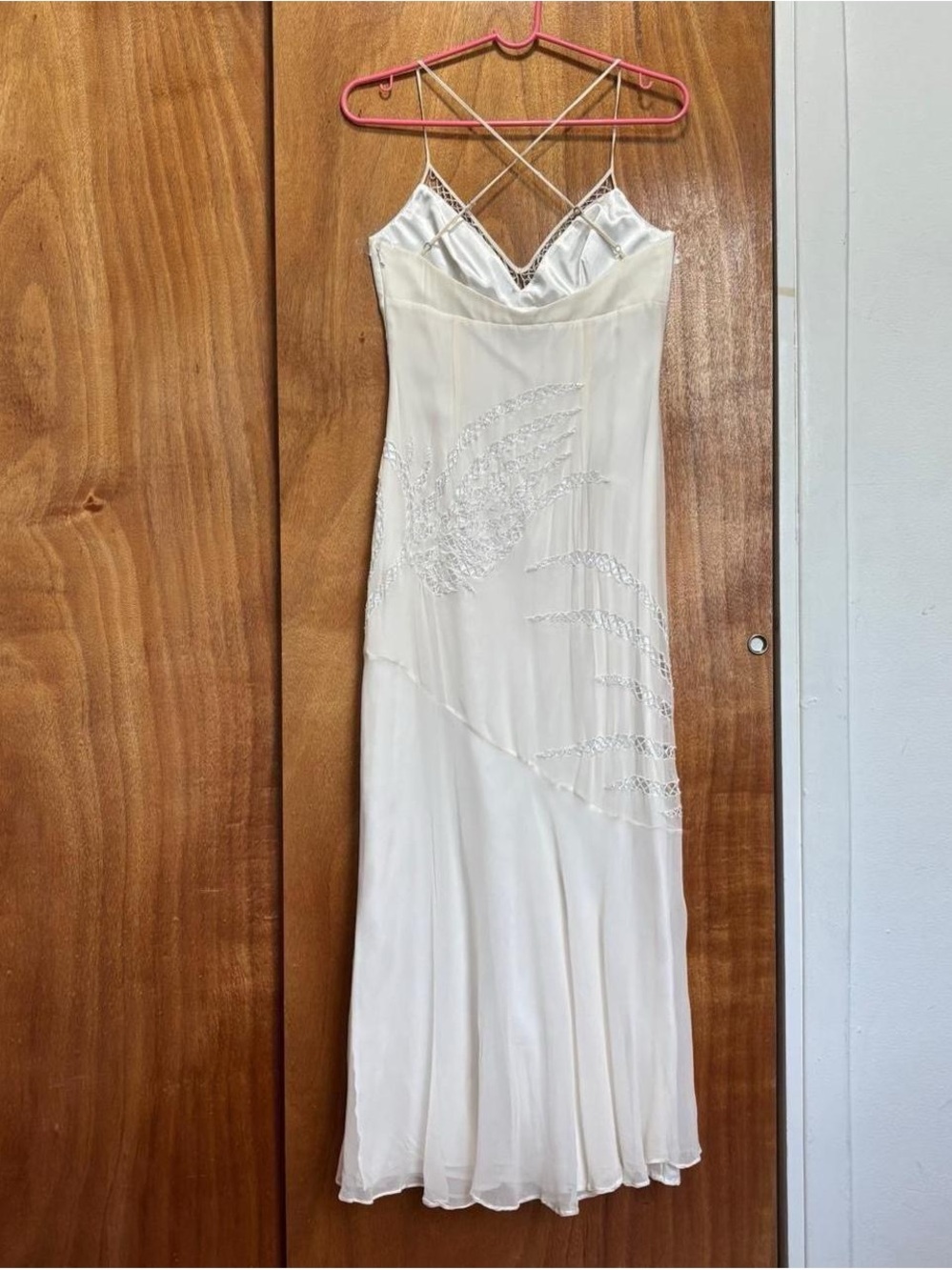 Y2K BCBGMaxAzria silk beaded dress - Picture 2 of 8